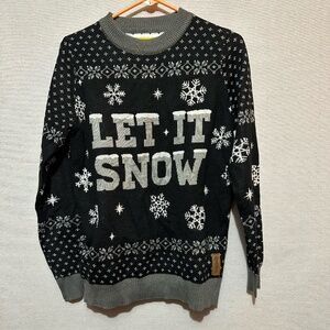 Tipsy Elves Let It Snow Light Up Ugly Christmas Sweater - size S